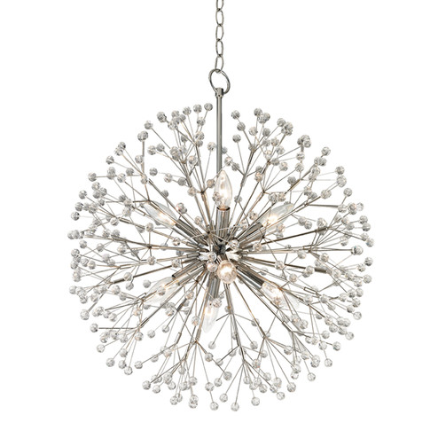 Dunkirk Eight Light Chandelier in Polished Nickel (70|6020-PN)