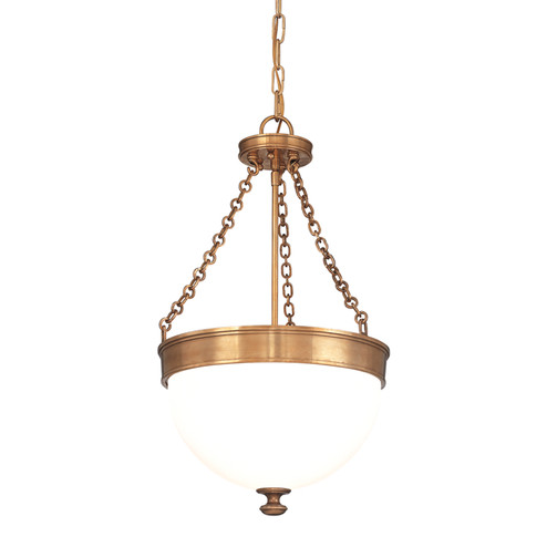 Barrington Three Light Pendant in Aged Brass (70|324-AGB)