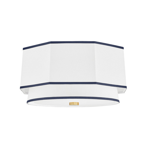 Riverdale Two Light Flush Mount in Aged Brass (70|3218-AGB)
