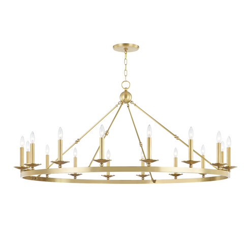 Allendale 16 Light Chandelier in Aged Brass (70|3216-AGB)