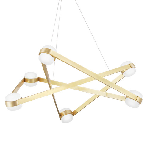 Orbit LED Chandelier in Aged Brass (70|2738-AGB)