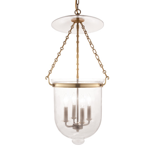 Hampton Four Light Pendant in Aged Brass (70|255-AGB-C1)