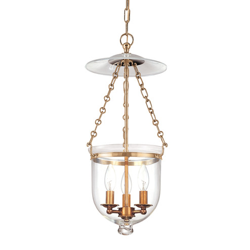 Hampton Three Light Pendant in Aged Brass (70|252-AGB-C1)