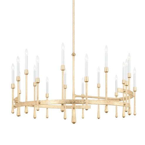 Hathaway 18 Light Chandelier in Vintage Gold Leaf (70|2252-VGL)