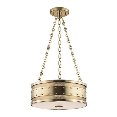 Gaines Three Light Pendant in Aged Brass (70|2216-AGB)