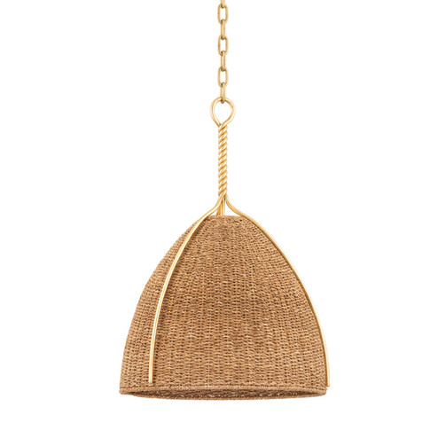 Woodlawn One Light Pendant in Vintage Gold Leaf (70|1718-VGL)