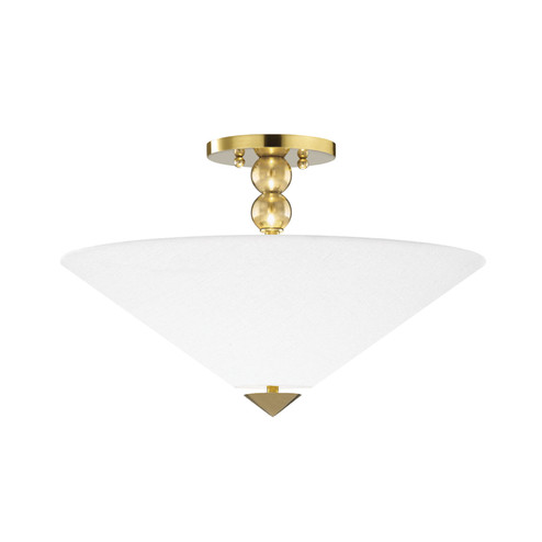 Flare Two Light Flush Mount in Aged Brass (70|1318-AGB)