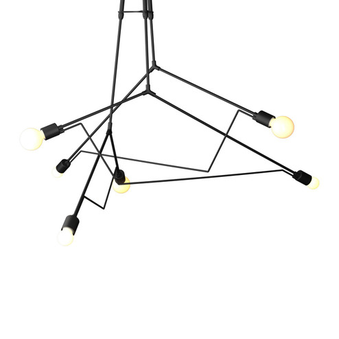 Divergence Six Light Outdoor Pendant in Coastal Black (39|362015-SKT-LONG-80)