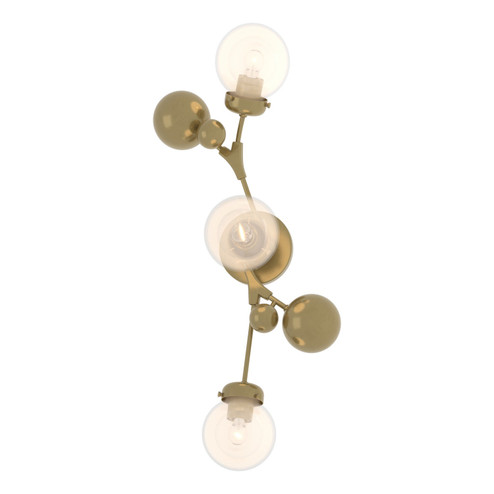 Sprig Three Light Wall Sconce in Modern Brass (39|206050-SKT-86-WF0629)