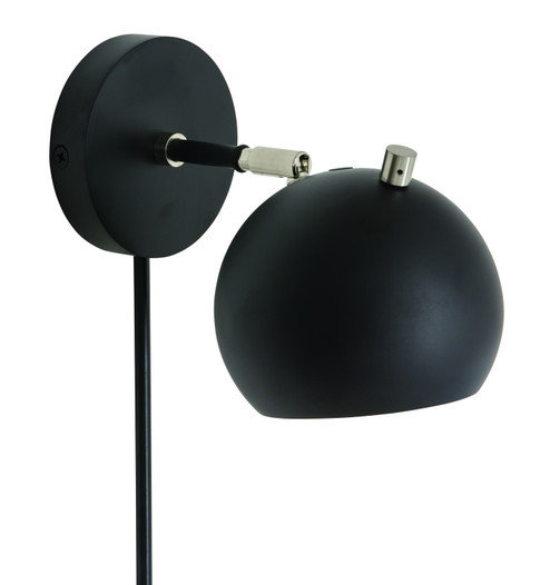 Orwell LED Wall Sconce in Black With Satin Nickel Accents (30|OR775-BLKSN)