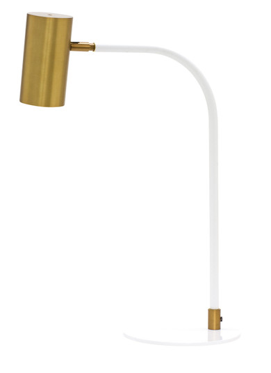 Cavendish LED Table Lamp in Weathered Brass And White (30|C350-WB/WT)