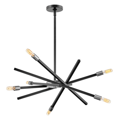 Archer LED Chandelier in Satin Black (13|4765SK)