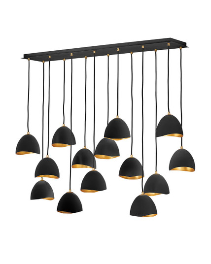 Nula LED Chandelier in Shell Black (13|35909SHB)