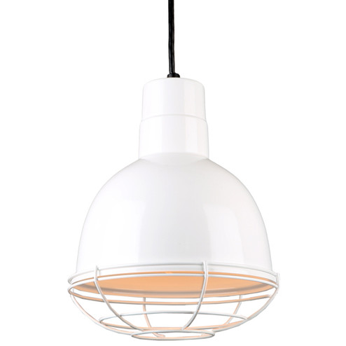 Deep Bowl Shade One Light Pendant in White (381|H-QSN16110-C-93/QSNWGR-10``-93)