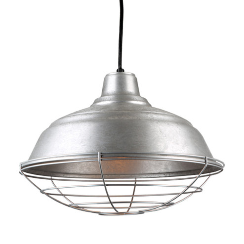 Warehouse One Light Pendant in Galvanized (381|H-QSN15117-C-96/QSNWGR-17``-96)