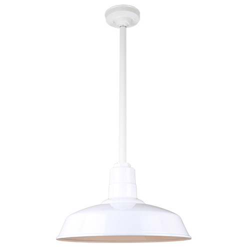 Warehouse One Light Pendant in White (381|H-QSN15116-SA-93/QSN24``ST3-93/QSNHSC-93)