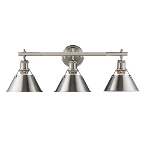 Orwell PW Three Light Bath Vanity in Pewter (62|3306-BA3 PW-PW)