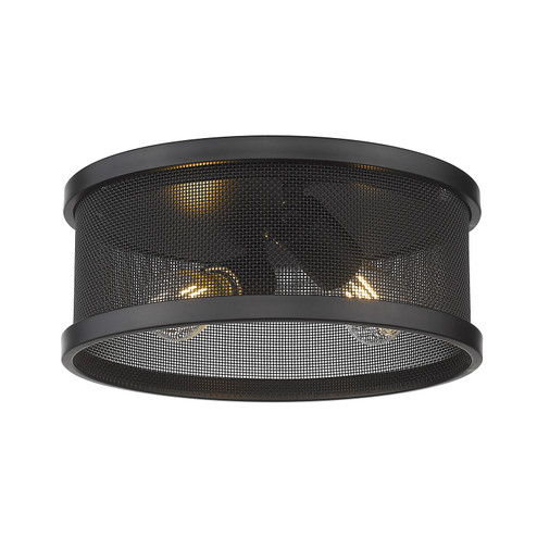 Channing BLK Two Light Flush Mount in Matte Black (62|3168-FM11 BLK-BLK)