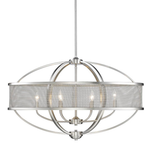 Colson PW Six Light Linear Pendant in Pewter (62|3167-LP PW-PW)