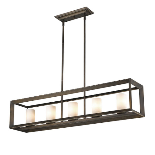 Smyth Five Light Linear Pendant in Gunmetal Bronze (62|2073-LP GMT-OP)