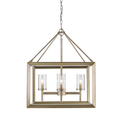 Smyth WG Four Light Chandelier in White Gold (62|2073-4 WG-CLR)