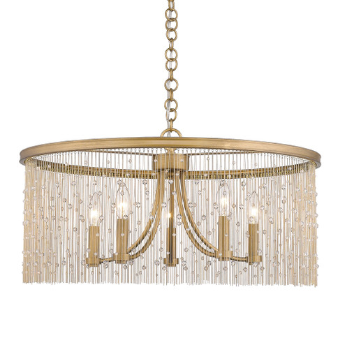 Marilyn CRY Five Light Chandelier in Peruvian Gold (62|1771-5 PG-CRY)