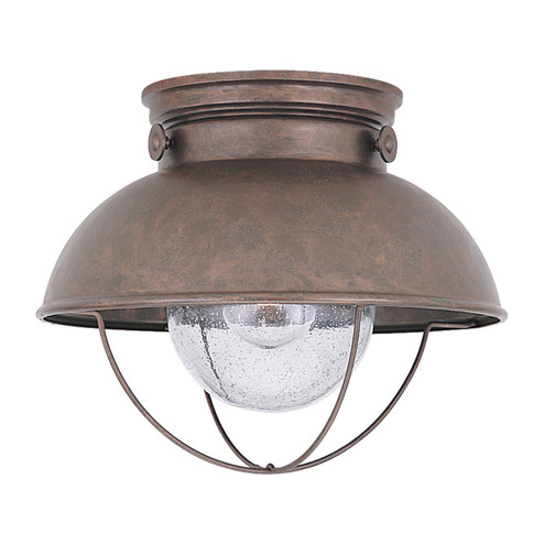 Sebring One Light Outdoor Flush Mount in Weathered Copper (1|8869EN3-44)