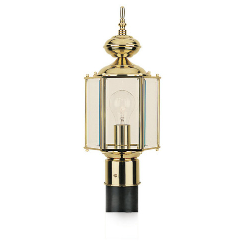 Classico One Light Outdoor Post Lantern in Polished Brass (1|8209-02)