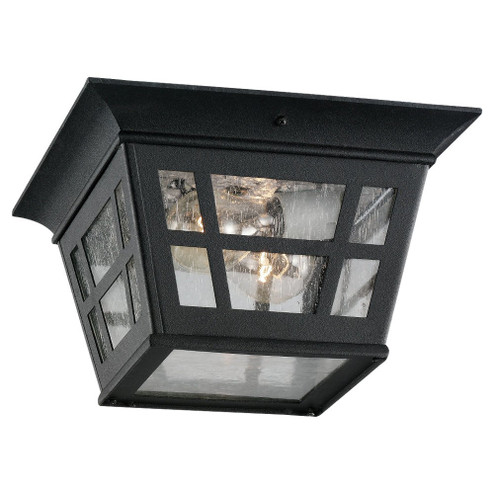 Herrington Two Light Outdoor Flush Mount in Black (1|78131-12)