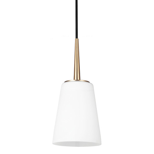 Driscoll One Light Mini-Pendant in Satin Brass (1|6140401-848)