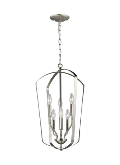 Romee Six Light Hall / Foyer in Brushed Nickel (1|5134906EN-962)