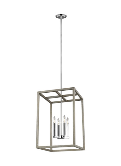 Moffet Street Four Light Hall / Foyer Pendant in Washed Pine (1|5134504-872)