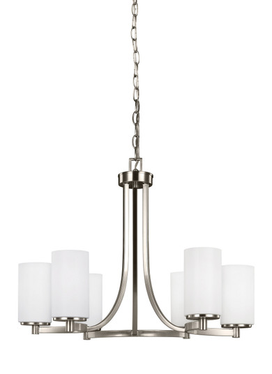 Hettinger Six Light Chandelier in Brushed Nickel (1|3139106EN3-962)