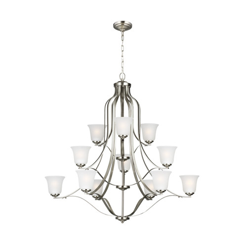 Emmons 12 Light Chandelier in Brushed Nickel (1|3139012EN3-962)