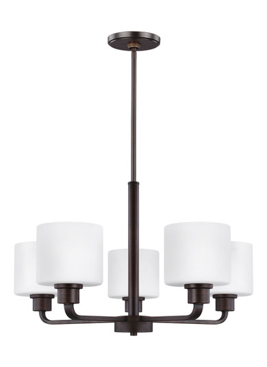 Canfield Five Light Chandelier in Bronze (1|3128805-710)