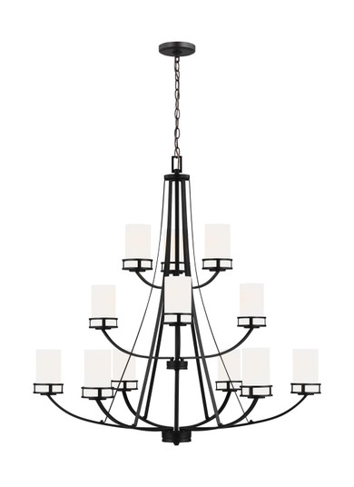 Robie 12 Light Chandelier in Midnight Black (1|3121612EN3-112)