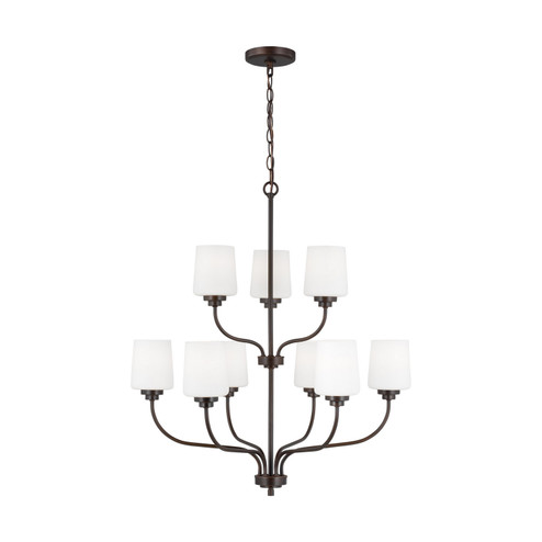 Windom Nine Light Chandelier in Bronze (1|3102809EN3-710)