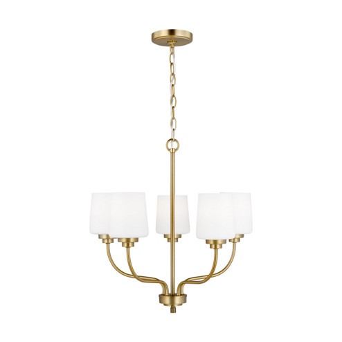 Windom Five Light Chandelier in Satin Brass (1|3102805-848)