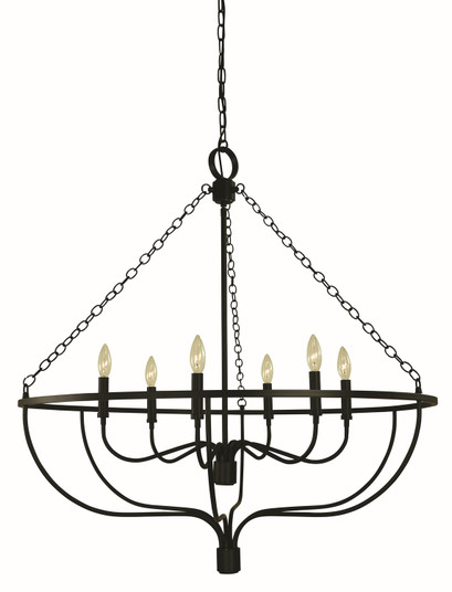 West Town Six Light Chandelier in Brushed Brass (8|5686 BR)