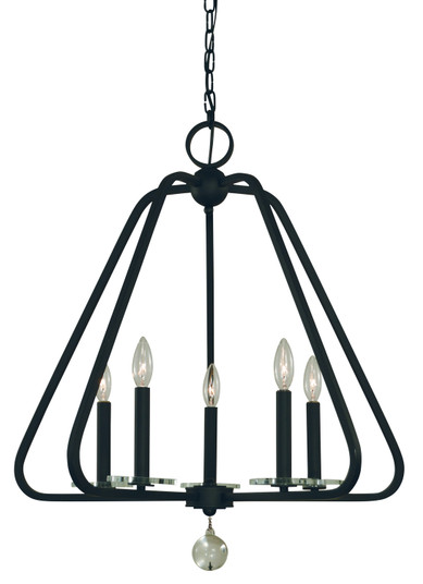 Triangulum Five Light Chandelier in Polished Nickel (8|5515 PN)