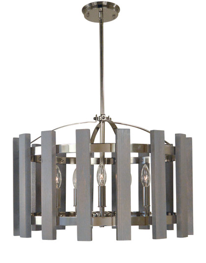 Arcadia Five Light Chandelier in Polished Nickel (8|5125 PN)