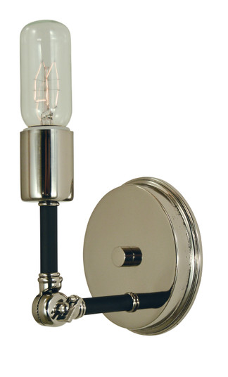 Felix One Light Wall Sconce in Polished Nickel with Matte Black (8|4681 PN/MBLACK)