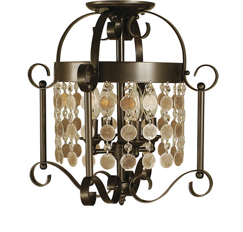 Naomi Four Light Flush / Semi-Flush Mount in Mahogany Bronze (8|2927 MB)