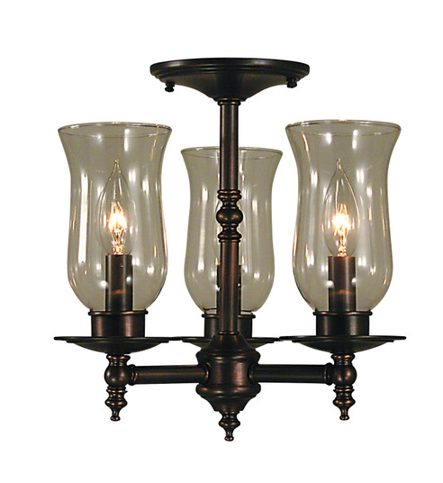 Sheraton Three Light Flush / Semi-Flush Mount in Siena Bronze (8|2506 SBR)