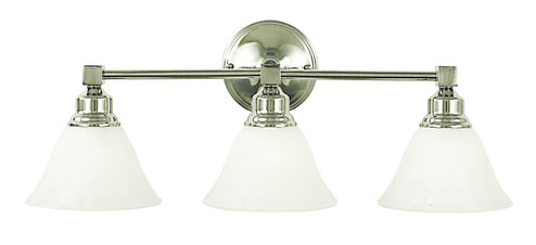 Taylor Three Light Wall Sconce in Antique Brass with White Marble Glass Shade (8|2423 AB/WH)