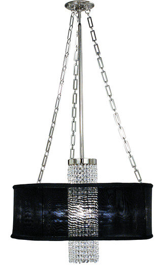 Angelique One Light Chandelier in Polished Silver with White Sheer Shade (8|1955 PS/SWH)