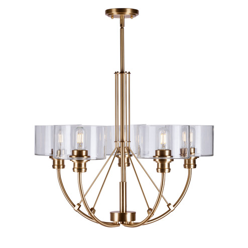 Zane Five Light Chandelier in Soft Gold (112|2748-05-12)