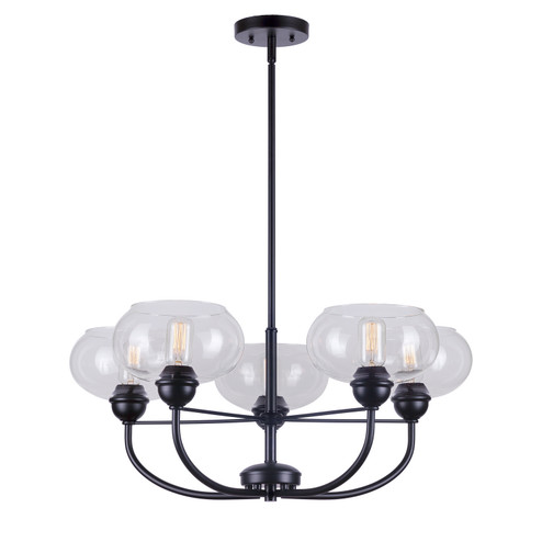 Cameron Five Light Chandelier in Black (112|2732-05-04)