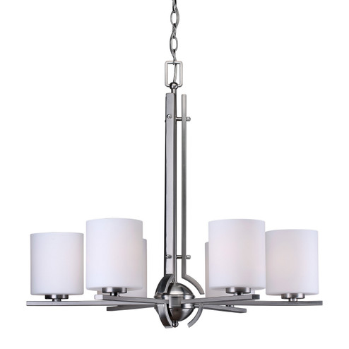 Six Light Chandelier in Brushed Nickel (112|2602-06-55)