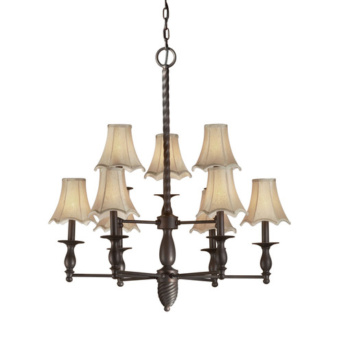 Family Number 478 Nine Light Chandelier in Antique Bronze (112|2521-09-32)